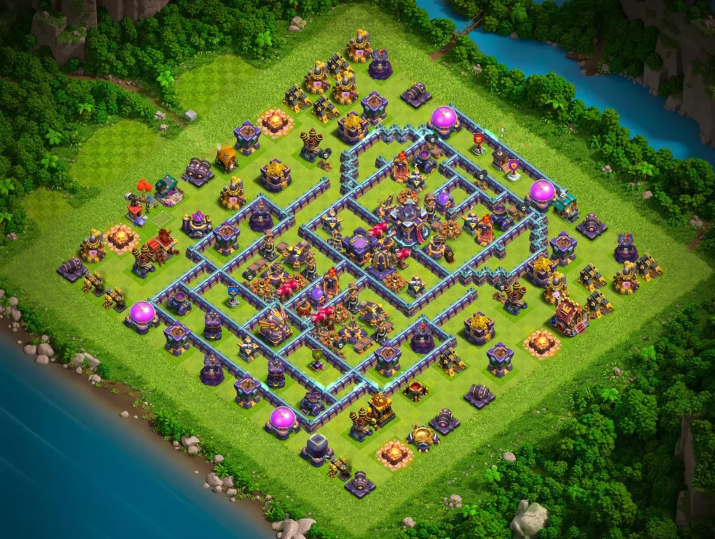 TH15 Ranked Base: Anti-3 Star Asymmetrical Compartment Layout