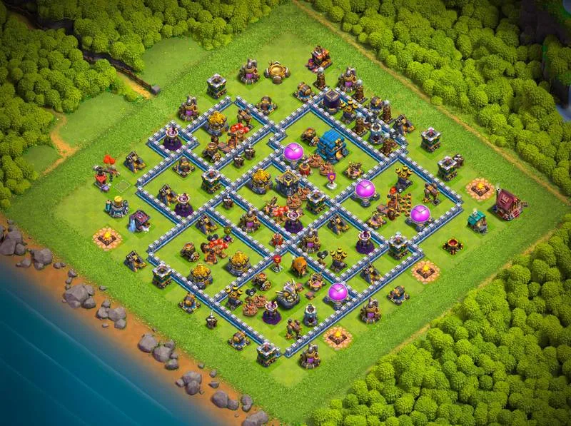 TH12 Farming Base Layout | Advanced Loot Protection & Resource Defense for Clash of Clans