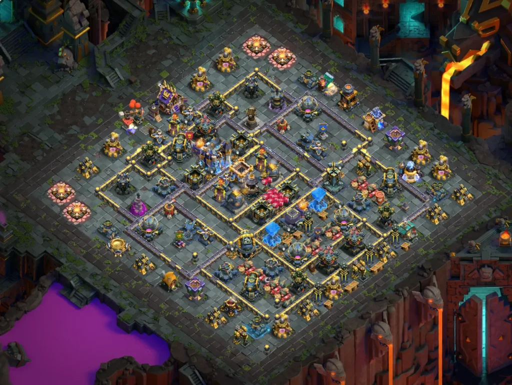 TH18 Farming Base: Asymmetric Lattice Core Layout