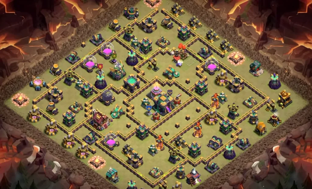 TH14 Ranked Base with Cake-A-Pult — Anti 2 Star Central Town Hall Tight Ring Clashiversary Layout (August 2026) + Copy Link