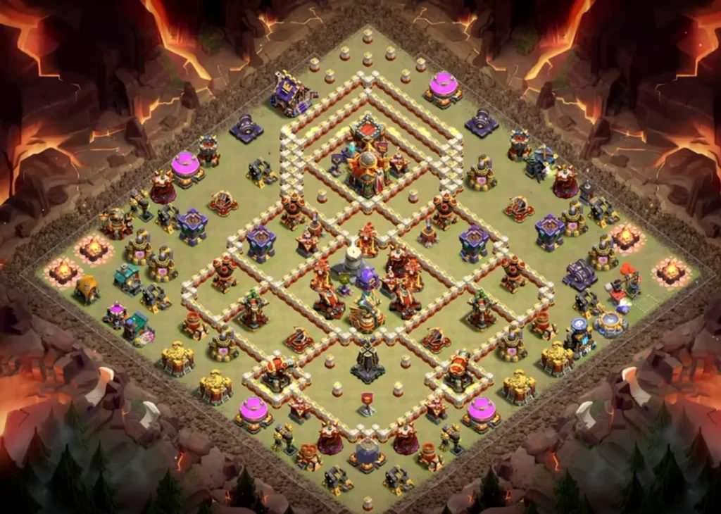 TH16 Ranked Base with Hot Candle — Anti Ground Open Interior Ring Clashiversary Crafted Defense Layout (August 2026) + Copy Link