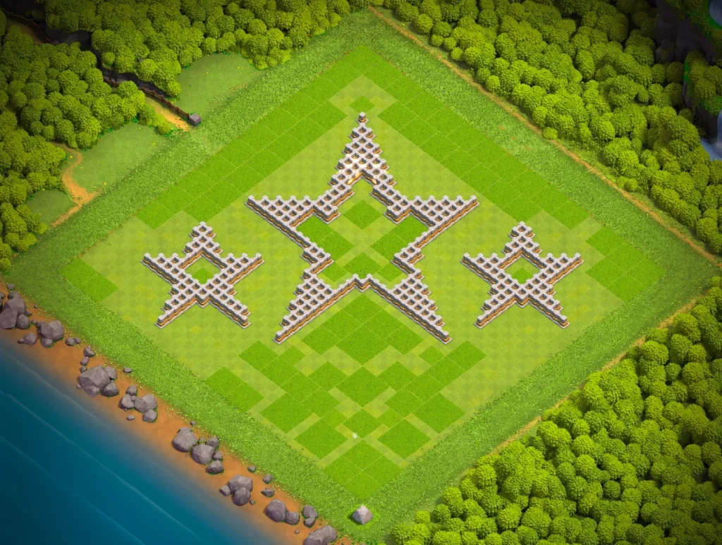 TH11 Star Art Base Design | Celestial Clash of Clans Funny Troll Layout