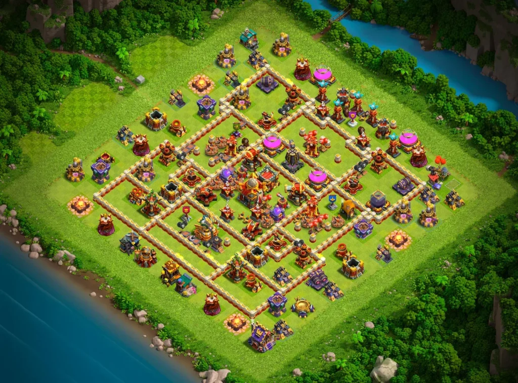 TH16 Ranked Base: Anti-3 Star Asymmetrical Compartment Layout