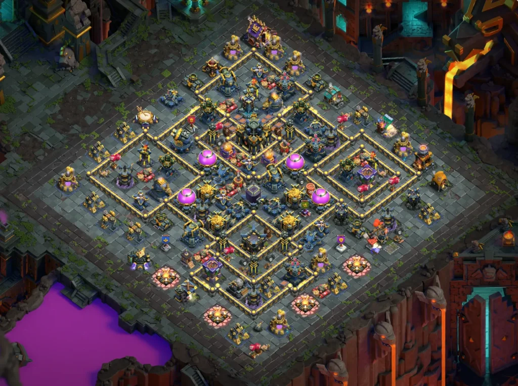 TH17 Farming Base: Offset Diamond Compartment Layout