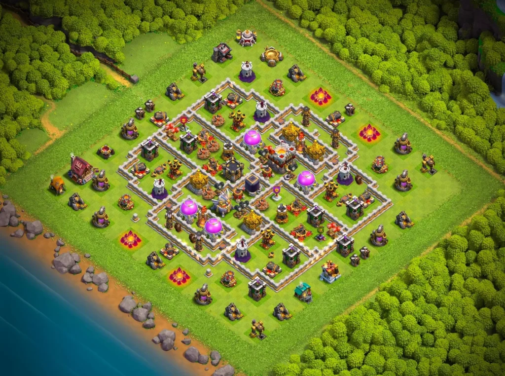 TH11 Farming Base Layout with Loot Protection | Efficient Resource Defense for Clash of Clans