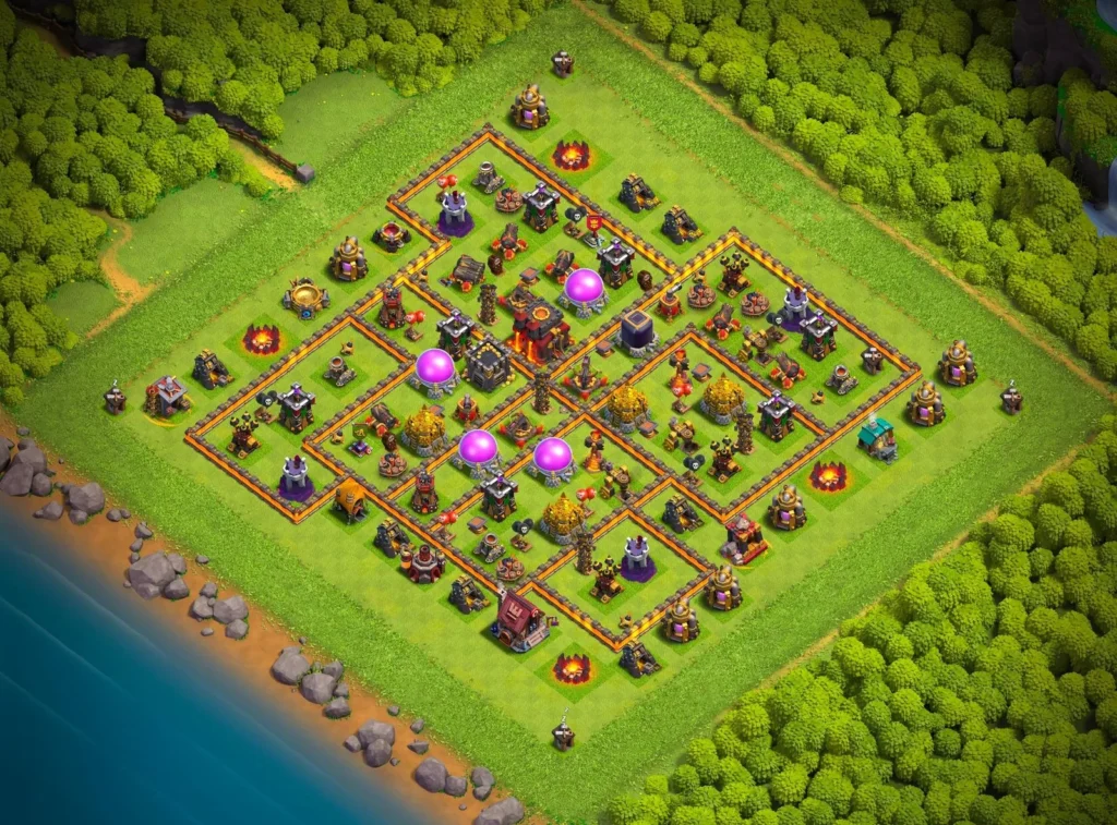 TH10 Compact Farming Base: Resource Protection Layout | Clash of Clans Defense Guide