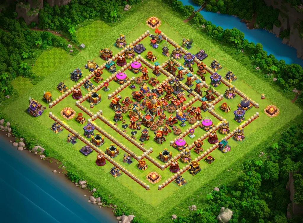 TH16 Ranked Base: Anti-3 Star Concentric Ring Layout