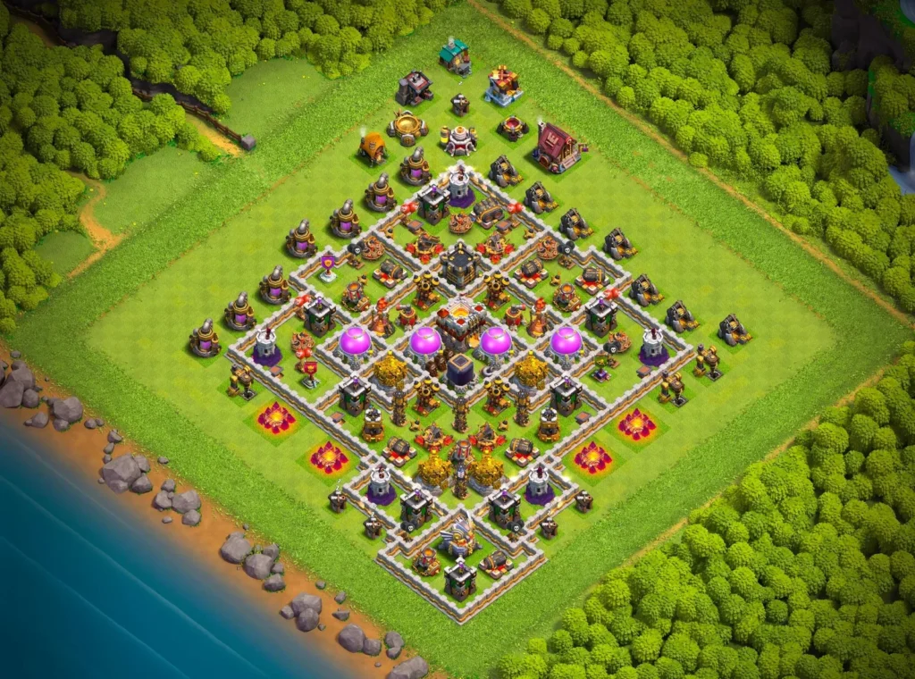 TH11 Diamond Farming Base: Optimized Loot Protection Layout | Clash of Clans Defense