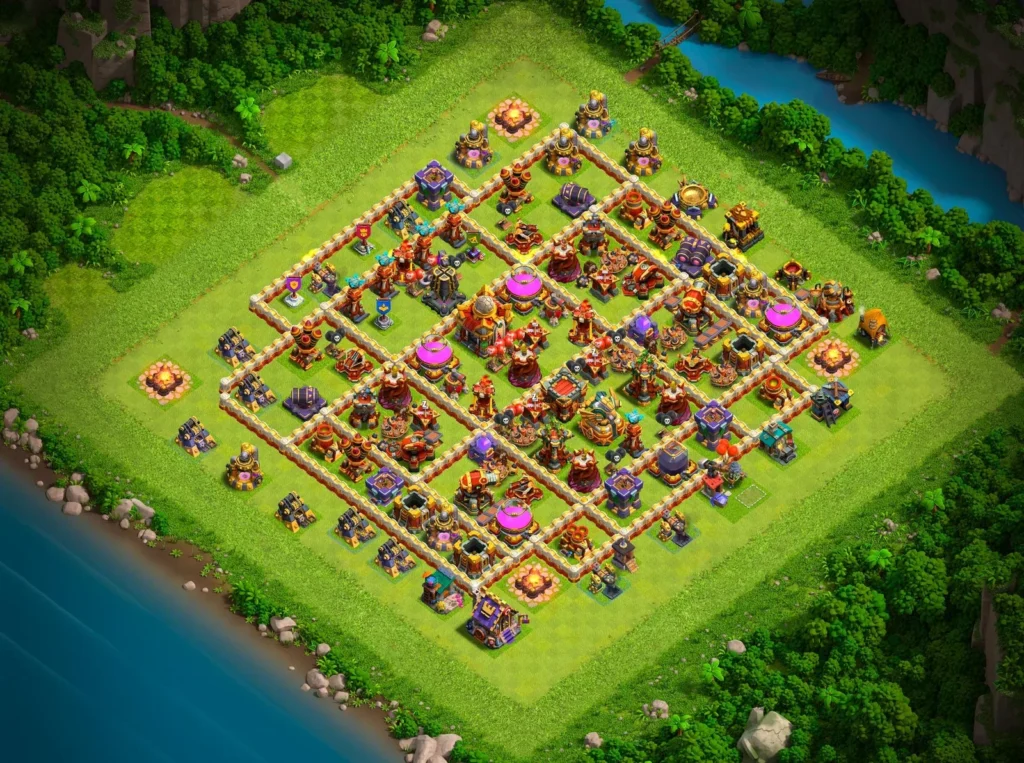 TH16 Ranked Base: Anti-3 Star Asymmetrical Compartment Layout