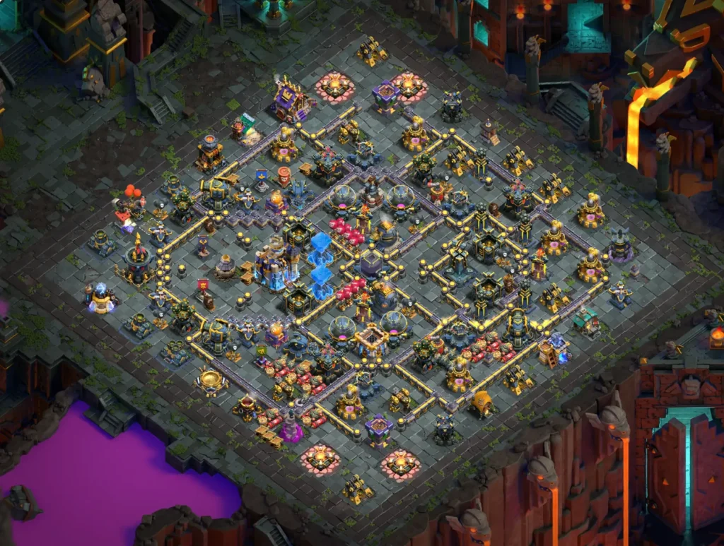 TH18 Farming Base: Asymmetric Diamond Partition Layou