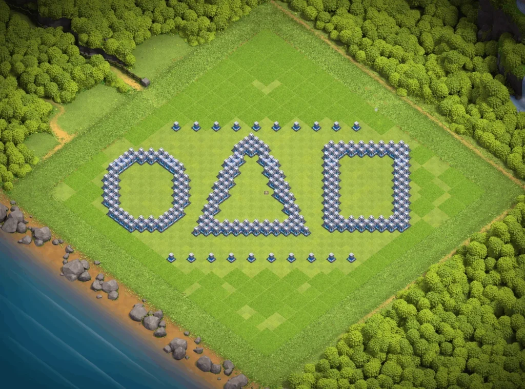 TH12 Squid Game Symbol Art Base Design | Creative Clash of Clans Funny Troll Layout