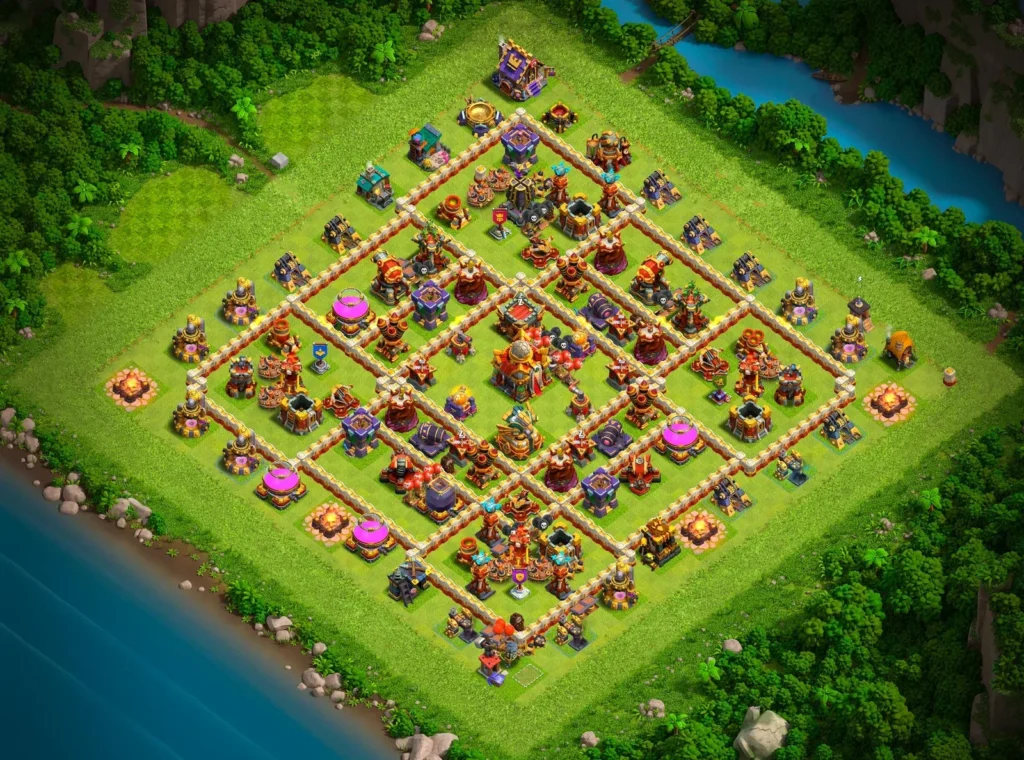 TH16 Ranked Base: Anti-3 Star Centralized Compartment Layout