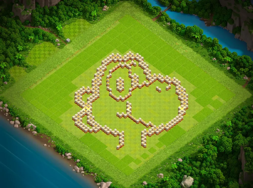 TH16 Yoshi Art Base Design | Creative Clash of Clans Layout