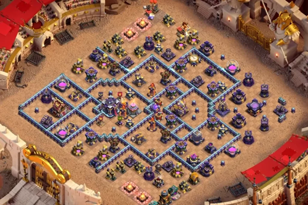 TH15 War Base with Cake-A-Pult — Anti 3 Star CWL Compact Core Split Flank Clashiversary Layout (August 2026) + Copy Link