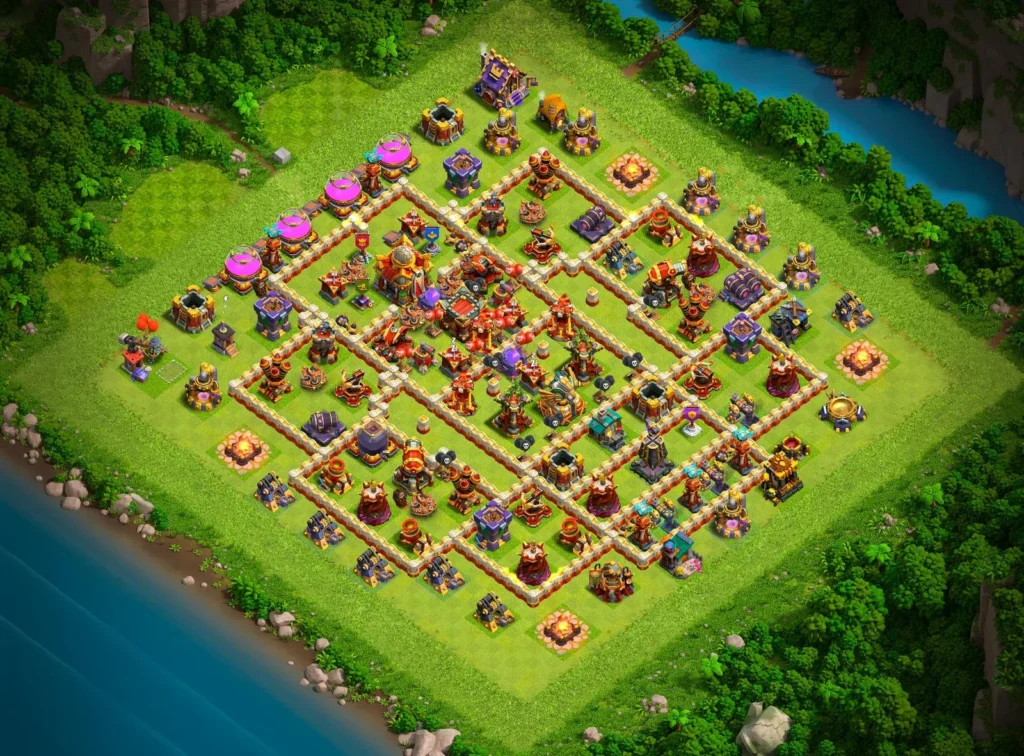 TH16 Ranked Base: Anti-3 Star Asymmetrical Defense Layout