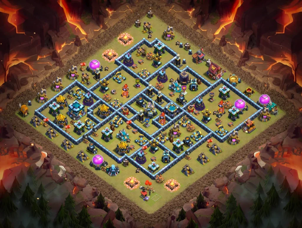 TH13 Anti-3 Star War Base with Compartmentalized Defense – Elite CWL Layout 2026