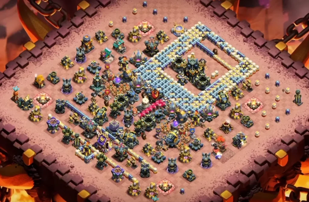 TH17 Ranked Base with Hot Candle — Anti Ground / Anti Root Rider Offset Wall Grid Field Clashiversary Layout (August 2026) + Copy Link