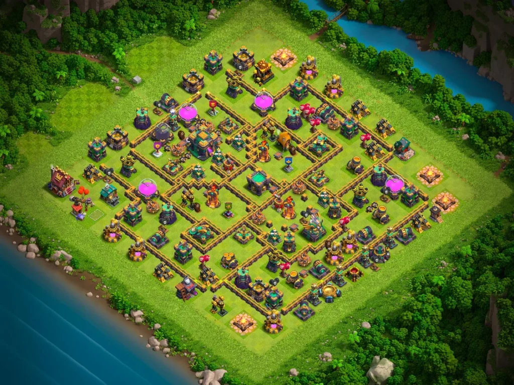 TH14 Ranked Base: Anti-3 Star Asymmetrical Compartment Layout