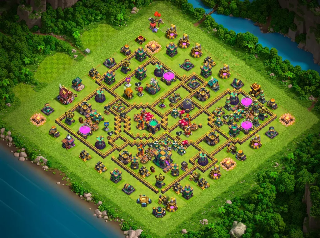 TH14 Farming Base: Loot Protection Layout