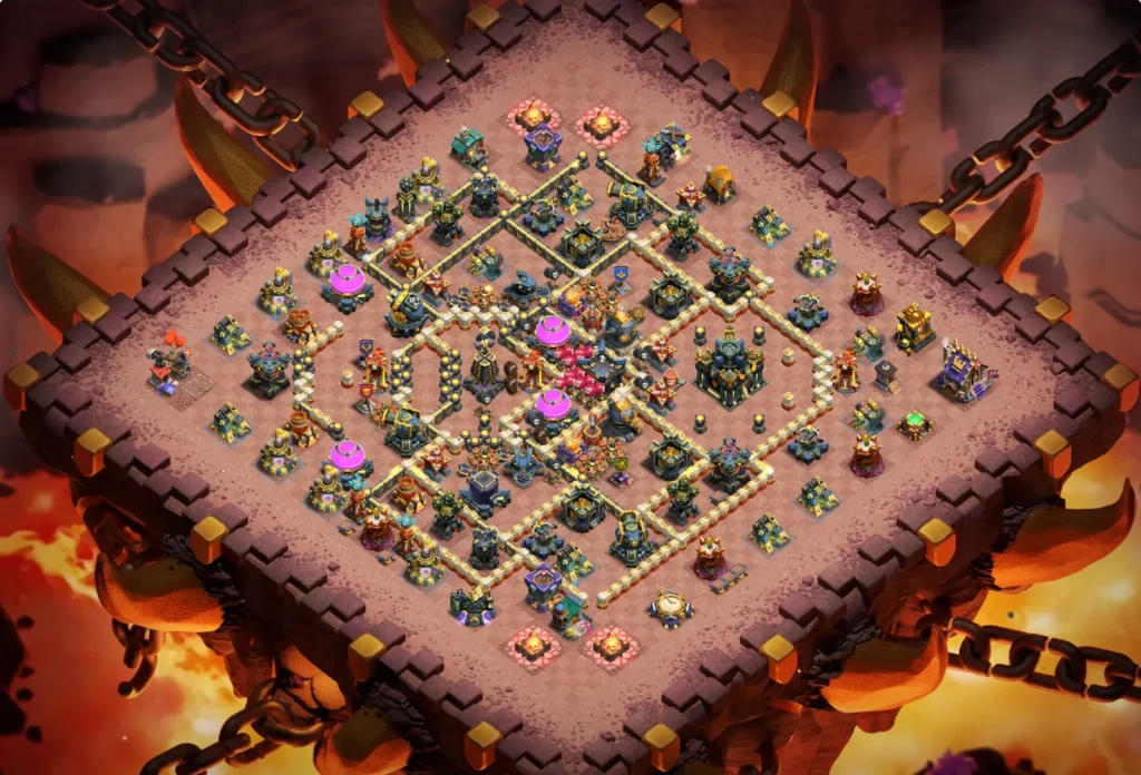 TH17 Ranked Base: Anti-3 Star Offset Core Layout
