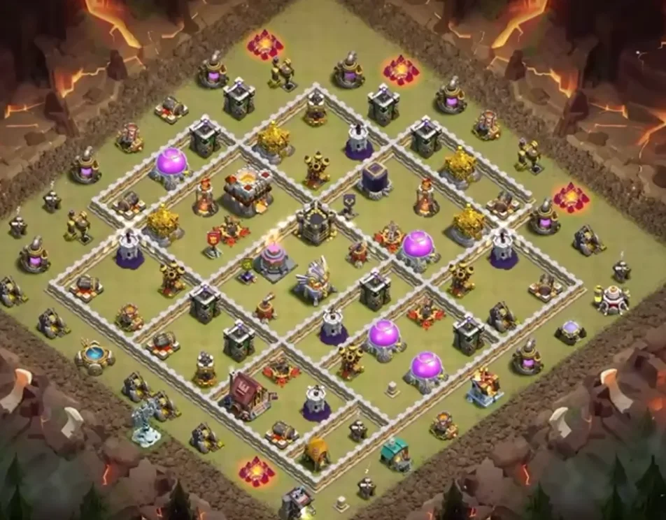 TH11 Ranked Base with Cake-A-Pult — Anti 3 Star Cross Compartment Clashiversary Layout (August 2026) + Copy Link