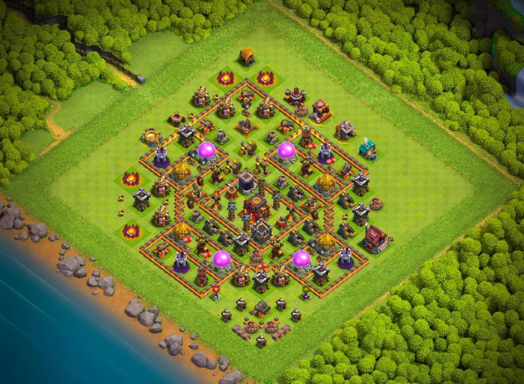 TH10 Efficient Farming Base: Protected Storage Layout | Top Clash of Clans Design