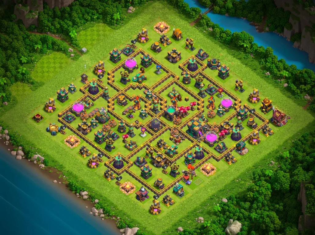 TH14 Farming Base: Multi-Layered Protection Layout