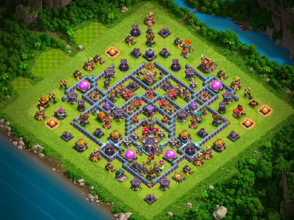 TH15 Ranked Base: Anti-3 Star Concentric Ring Layout