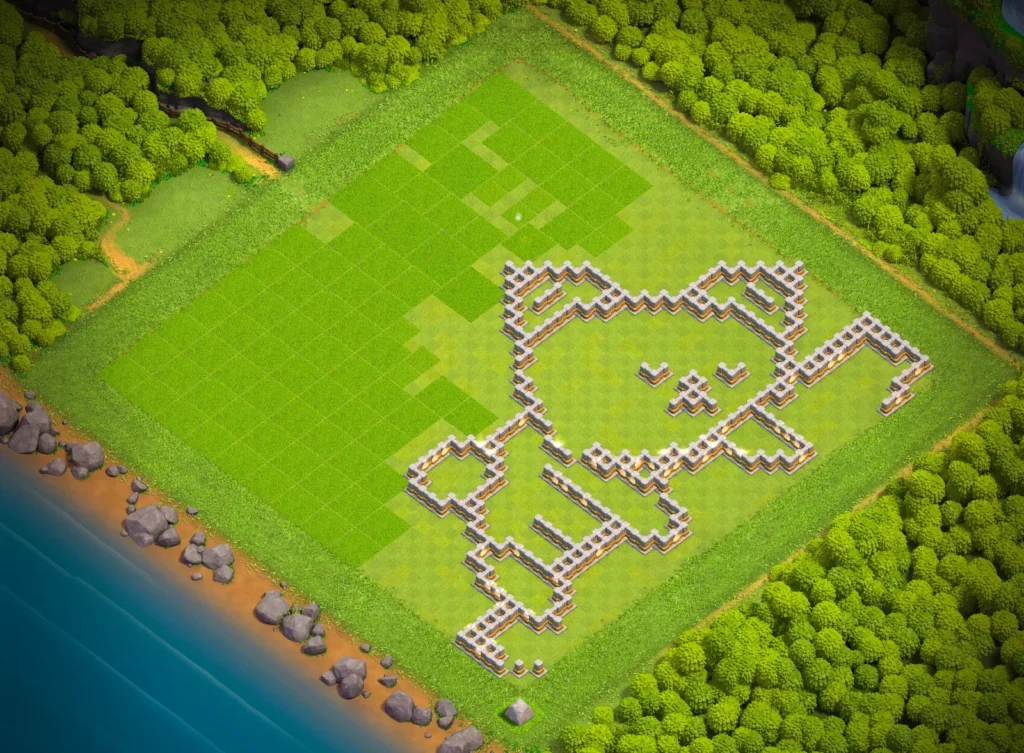 TH11 Cute Animal Art Base Design | Fun Clash of Clans Funny Troll Layout