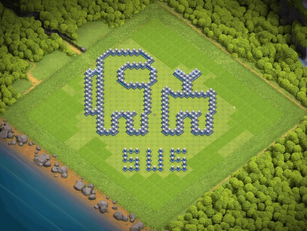 TH12 Among Us “SUS” Art Base Design | Creative Clash of Clans Funny Troll Layout
