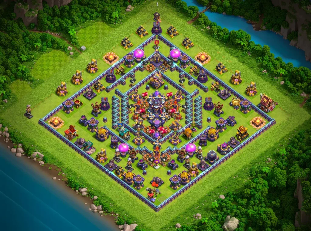 TH15 Ranked Base: Anti-3 Star Concentric Ring Layout
