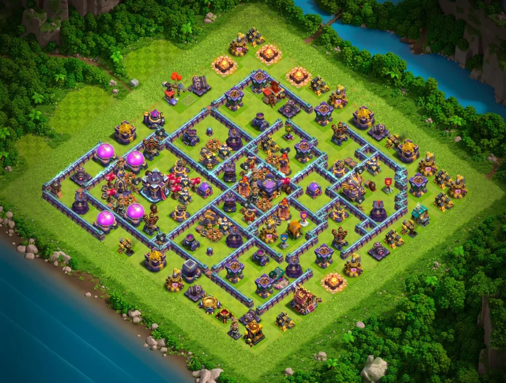 TH15 Ranked Base: Anti-3 Star Asymmetrical Compartment Layout