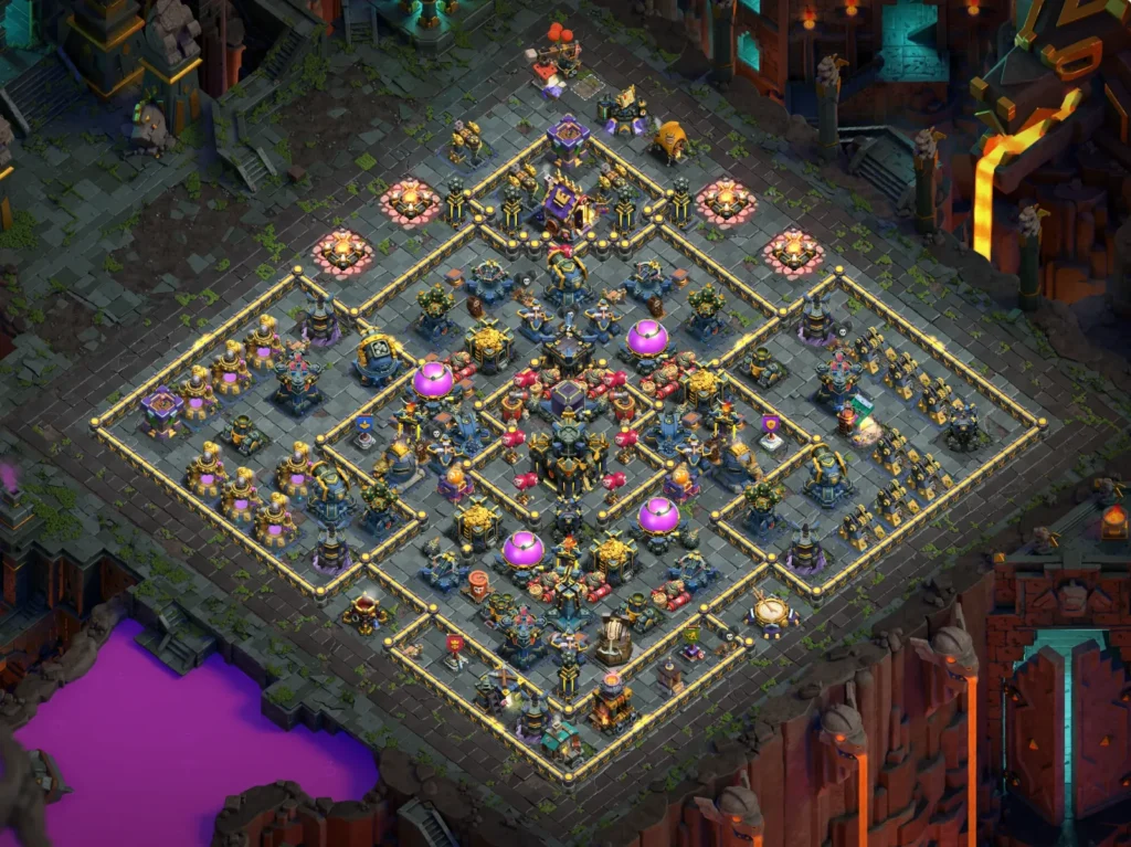 TH17 Farming Base: Layered Diamond Compartment Design