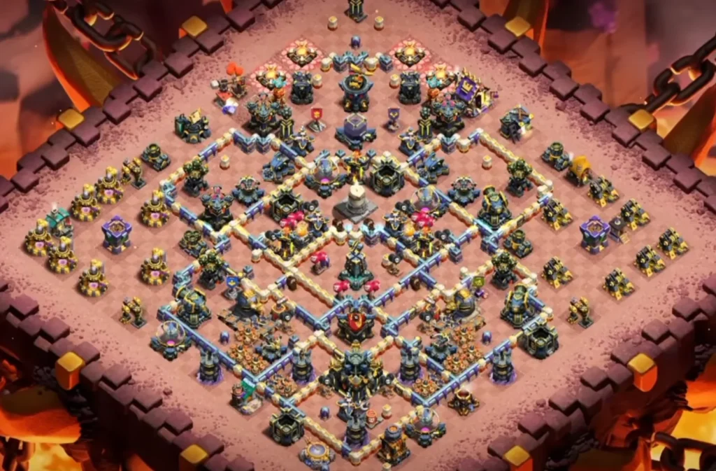TH17 War Base with Hot Candle — Anti 3 Star CWL Symmetric Open Perimeter Clashiversary Layout (August 2026) + Copy Link