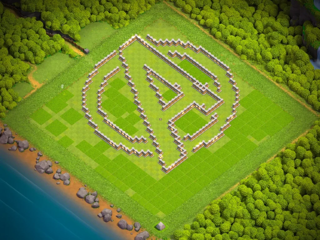 TH11 Mute Symbol Art Base Design | Creative Clash of Clans Troll Layout