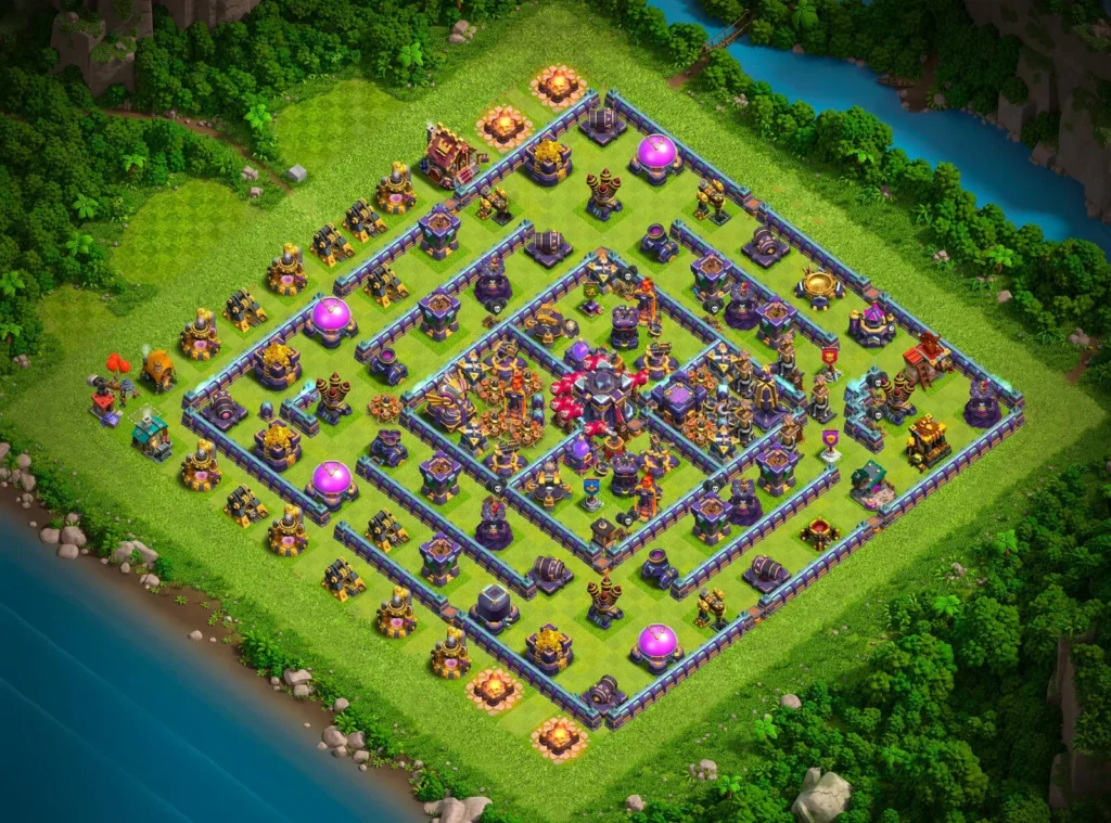 TH15 Ranked Base: Anti-3 Star Concentric Ring Layout