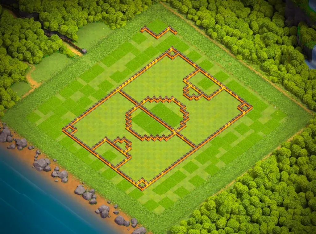 TH10 Soccer Field Art Base Design | Unique Clash of Clans Funny Troll Layout