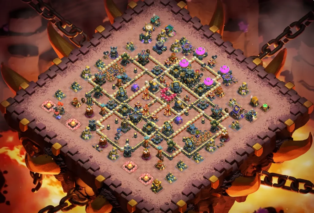 TH17 Ranked Base: Anti-3 Star Complex Symmetrical Layout