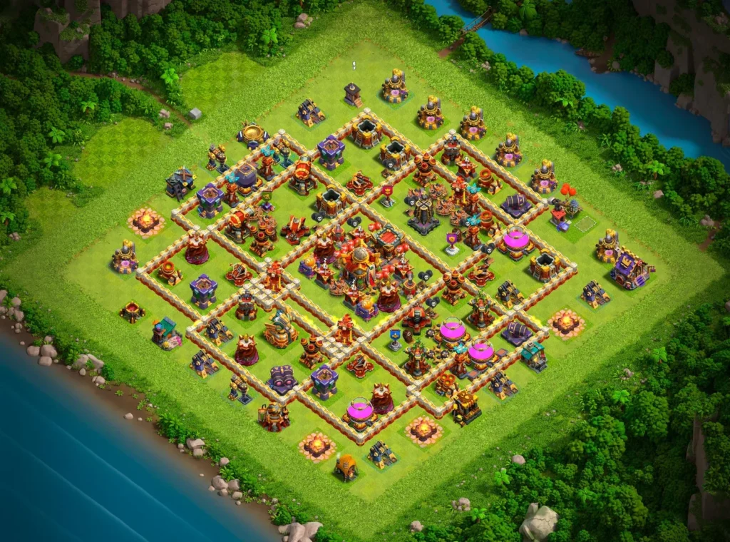 TH16 Ranked Base: Anti-3 Star Asymmetrical Defense Layout
