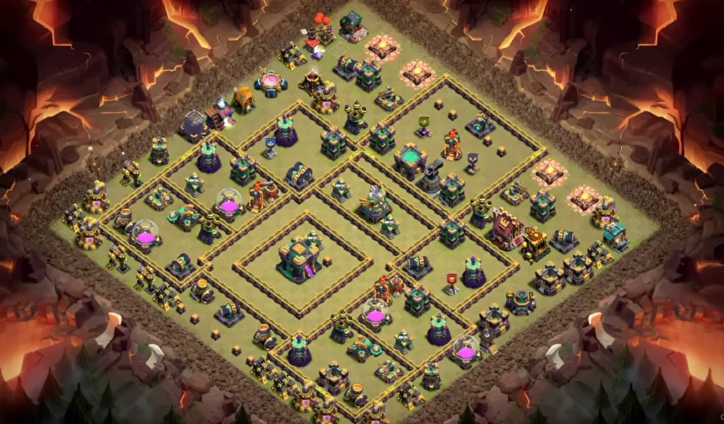 TH14 Ranked Base with Hero Hunter — Anti 2 Star Isolated Double-Box Town Hall Clashiversary Layout (August 2026) + Copy Link