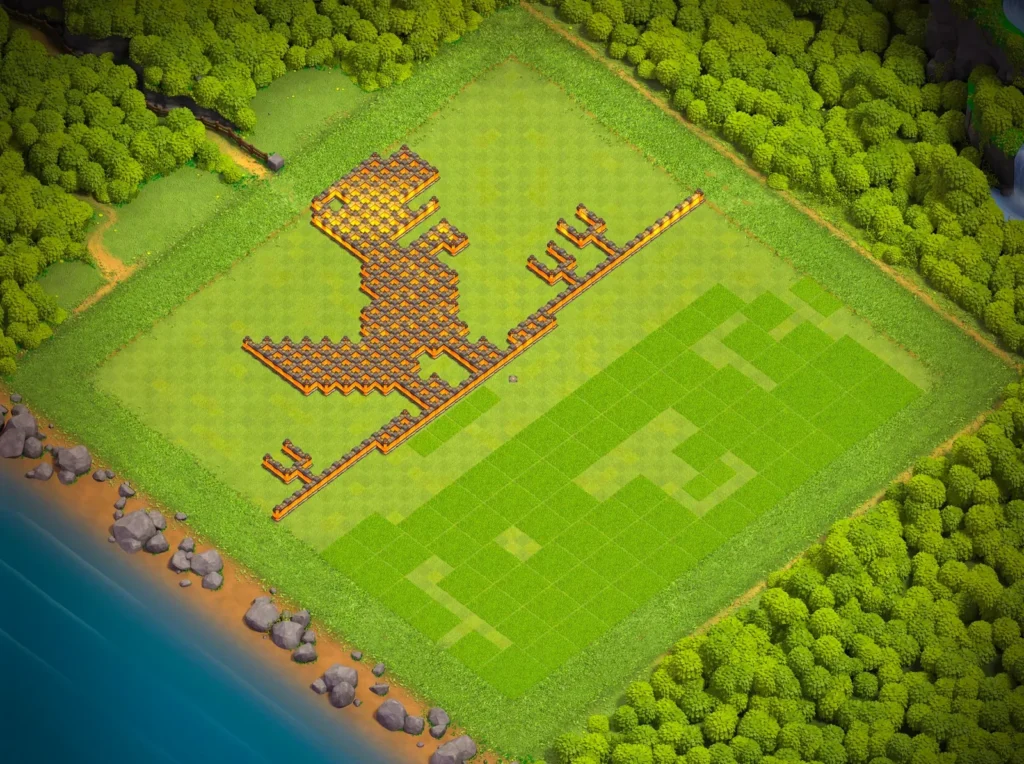 TH10 Dragon Art Base Design | Epic Fantasy Clash of Clans Troll Layout