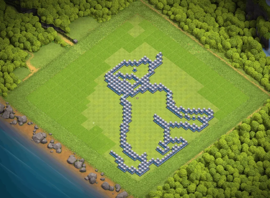 TH12 Character Art Base Design | Fun Clash of Clans Funny Troll Layout