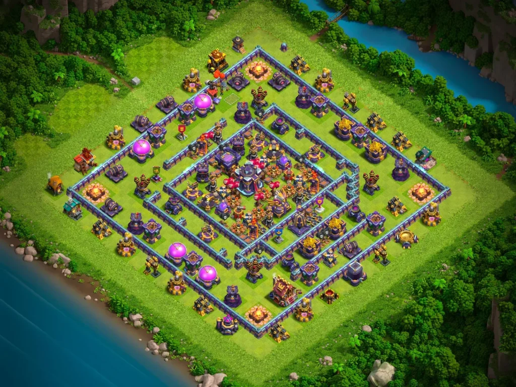 TH15 Ranked Base: Anti-3 Star Concentric Ring Layout