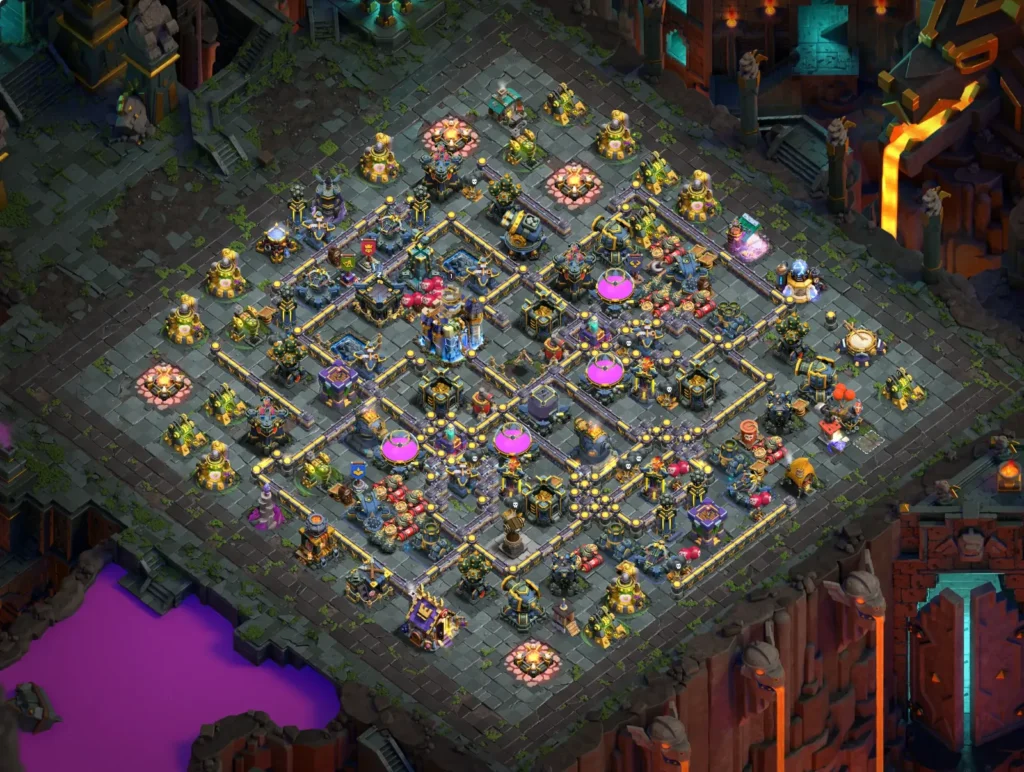TH18 Farming Base: Asymmetric Offset Lattice Layout