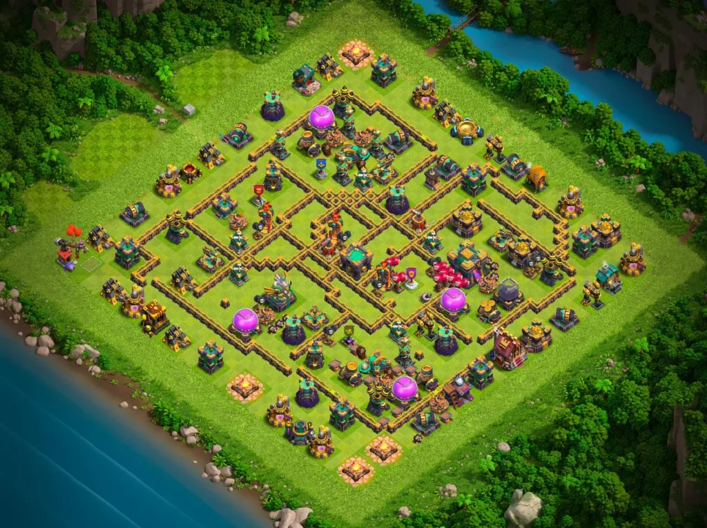 TH14 Ranked Base: Anti-3 Star Asymmetrical Compartment Layout