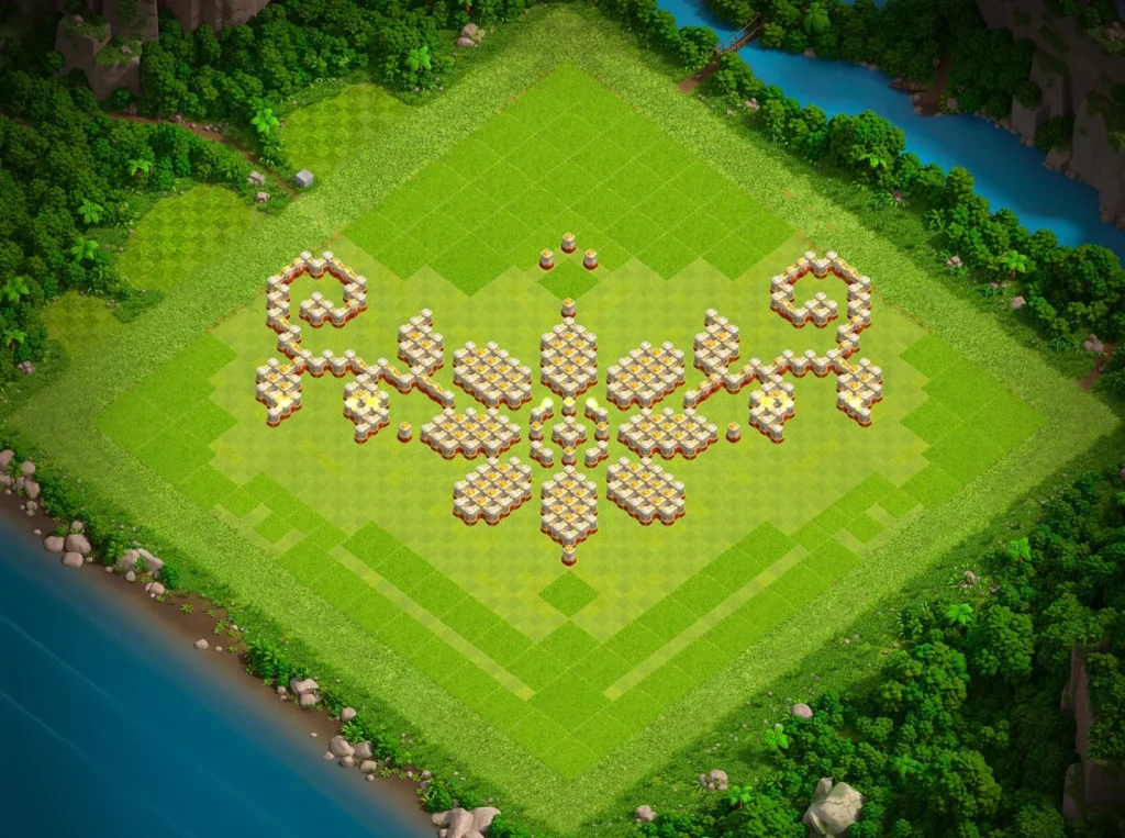 TH16 Floral/Mandala Art Base Design | Creative Clash of Clans Layout