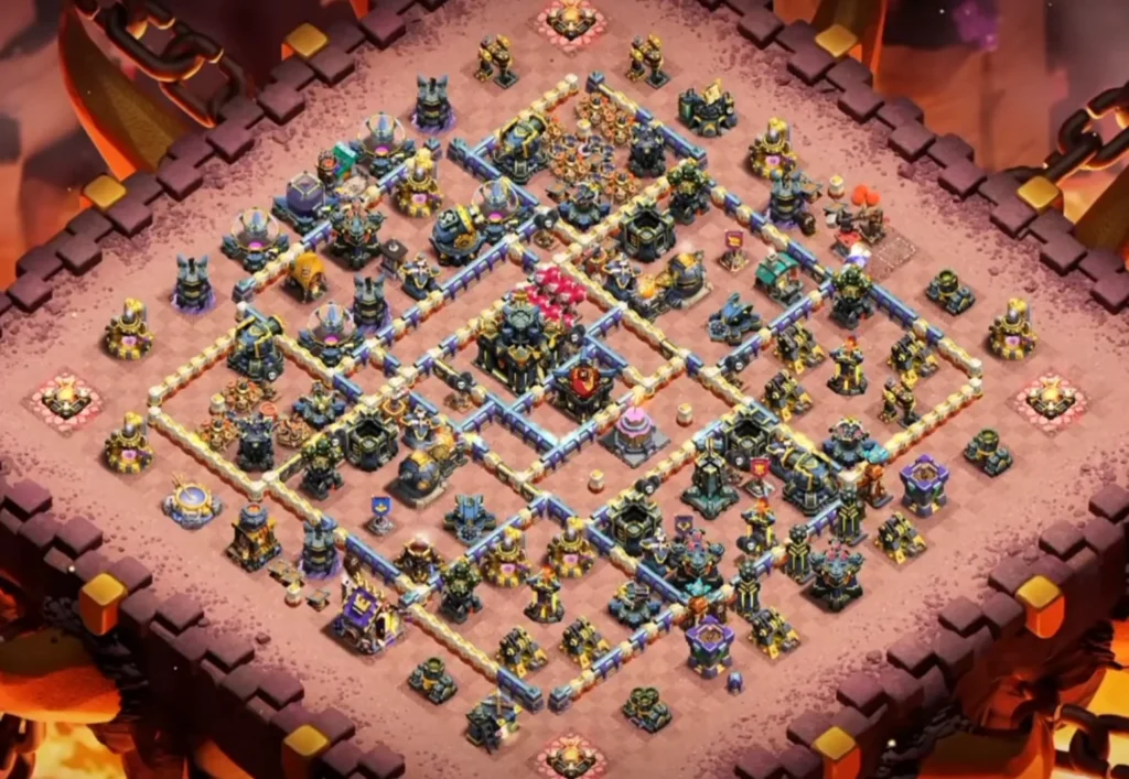 TH17 War Base with Cake-A-Pult — Anti 3 Star CWL Dense Diamond Grid Clashiversary Crafted Defense Layout (August 2026) + Copy Link