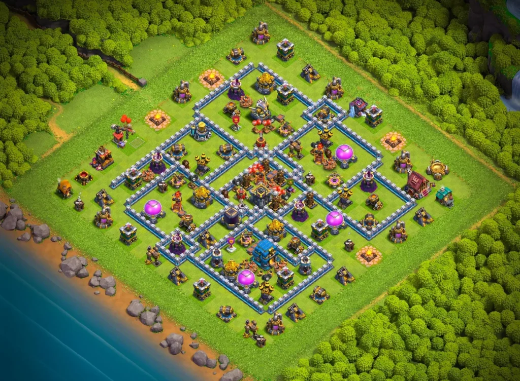 TH12 Secure Farming Base: Optimized Loot Protection Layout | Clash of Clans Defense Strategy