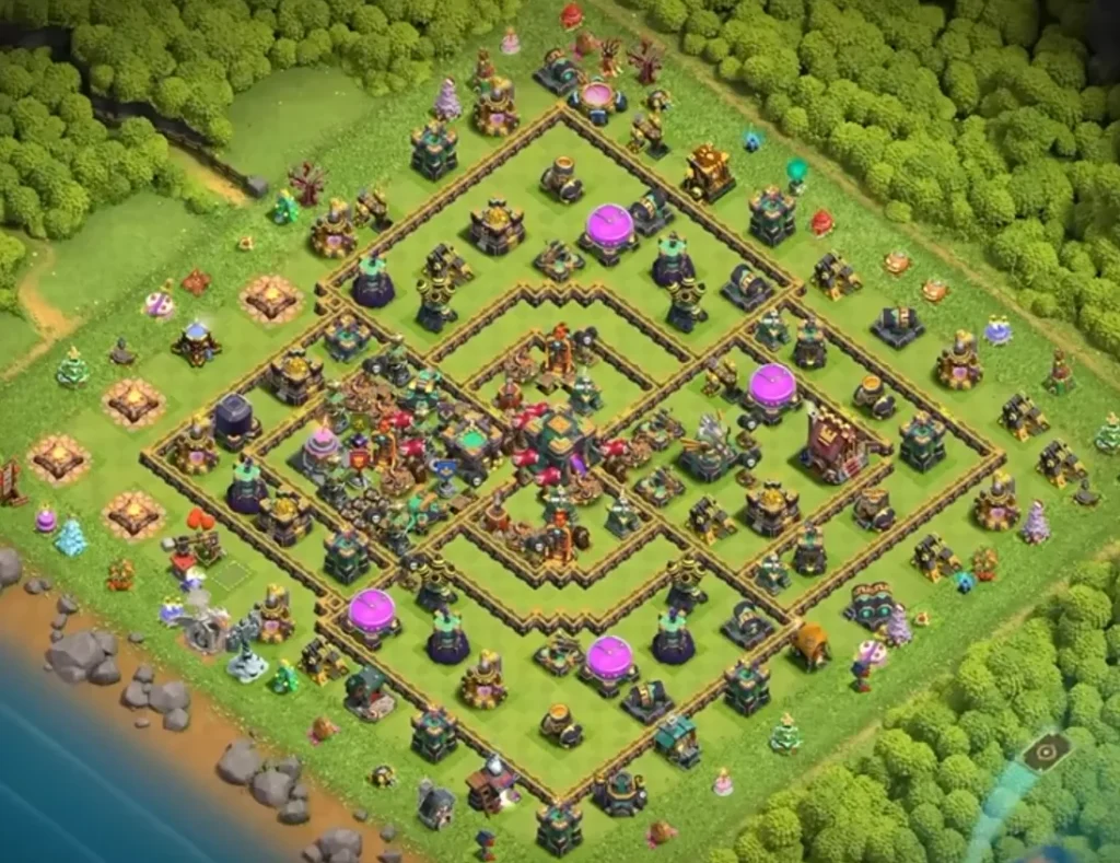 TH14 Ranked Base with Cake-A-Pult — Anti 2 Star Concentric Ring Clashiversary Layout (August 2026) + Copy Link