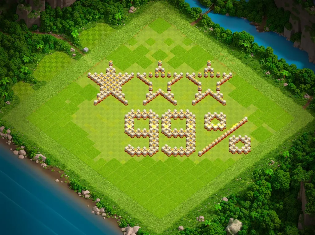 TH16 99% Fail Stars Art Base Design | Creative Clash of Clans Layout
